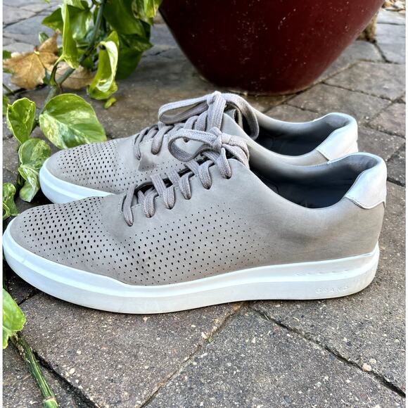Cole Haan Men's GrandPro Rally Laser Cut Sneaker medium gray size 12M - Picture 3 of 7